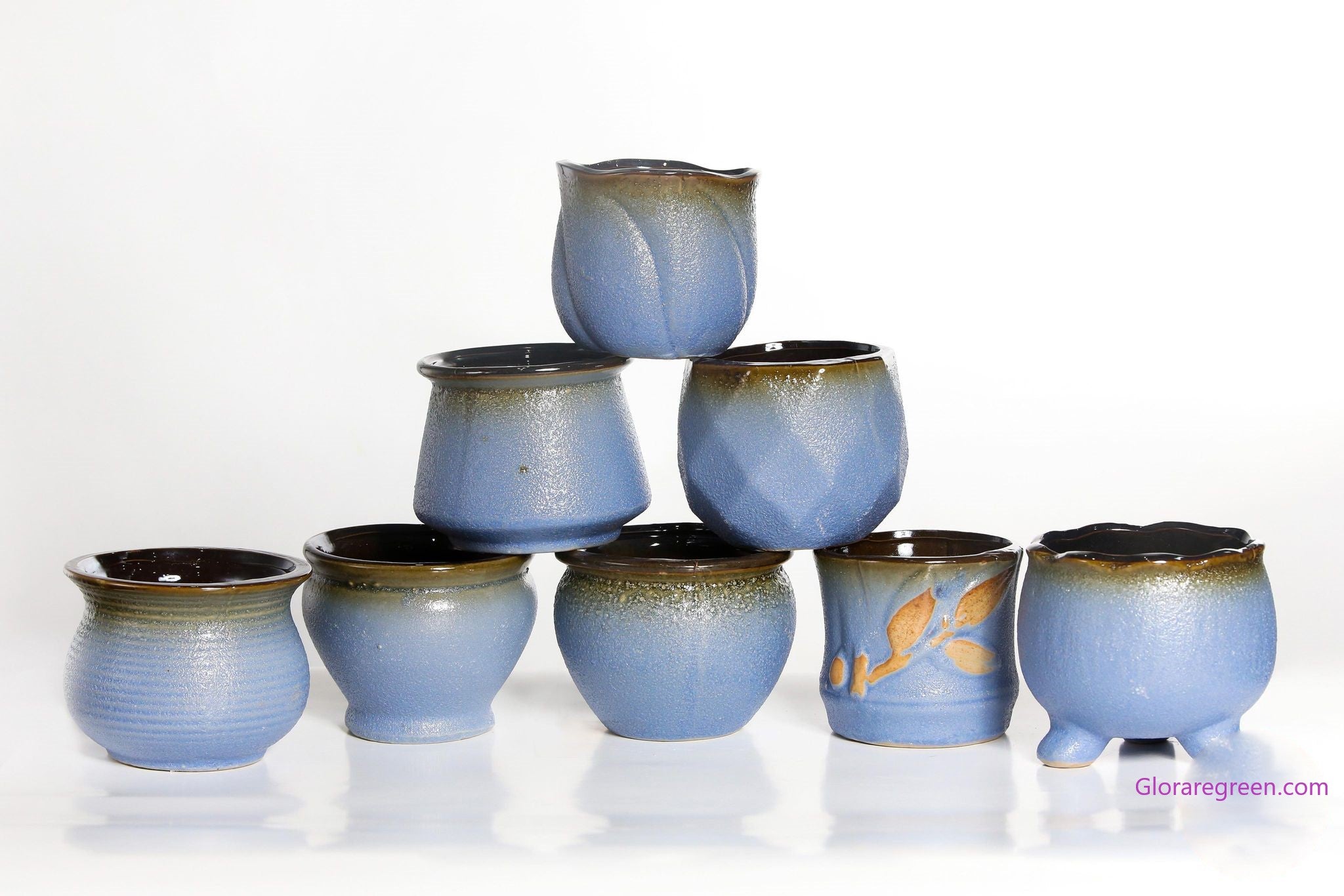 GRGP2452 Bubble Glazed 10cm Pot w/ drainage hole