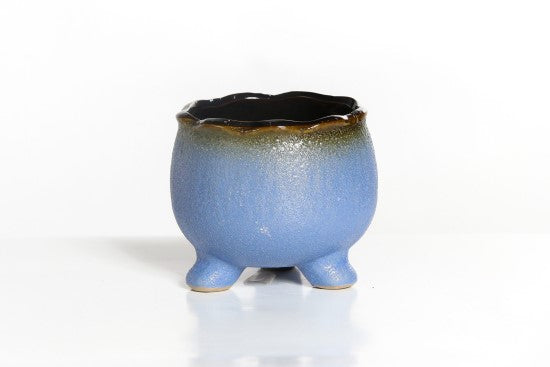 GRGP2455 Bubble Glazed 9cm Pot w/ drainage hole
